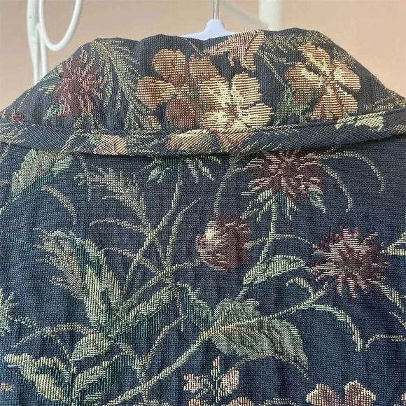 Coldwater Creek Women's XL Floral Tapestry Jacket Multicolor Vintage - Picture 7 of 11